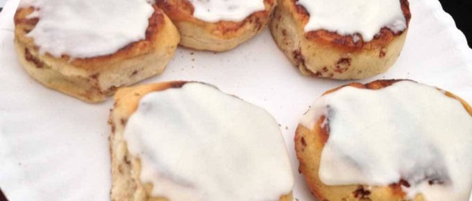 Pie Iron Cinnamon Rolls