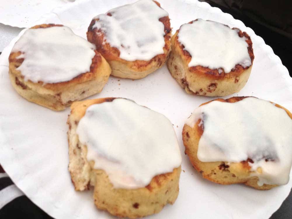 Pie Iron Cinnamon Rolls
