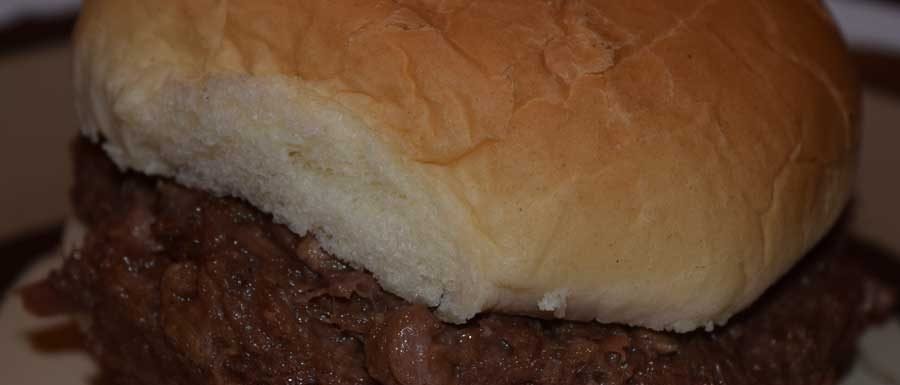 2-Ingredient Shredded Beef Sandwiches